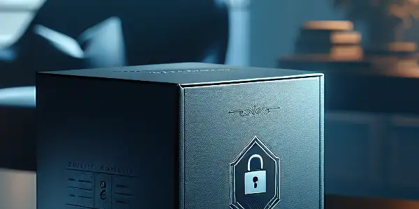 A stylish, unbranded box on a minimalist table in a cozy, sophisticated setting, emphasizing privacy and discretion.