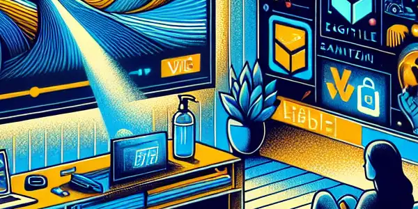 A modern viewing room showcasing safe enjoyment of Japanese AV films with hygiene elements and a tech-savvy atmosphere.